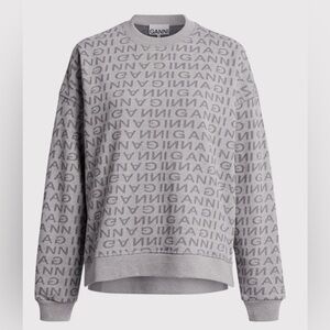 GANNI Grey Jacquard Isoli Sweatshirt